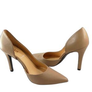 a.n.a Nude Tan Pointed Toe D'Orsay Pumps
